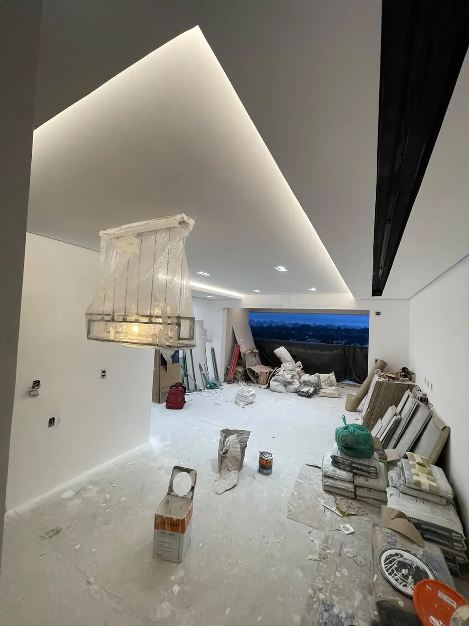 Sanca aberta em apartamento, obra da Studio Drywall